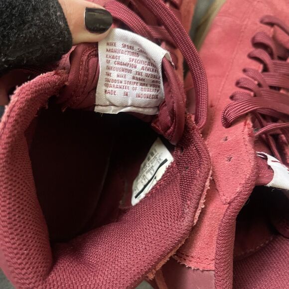 Suede Nike Blazer Burgundy Gum Sole - Womens 7.5 / 6Y - Picture 5 of 6